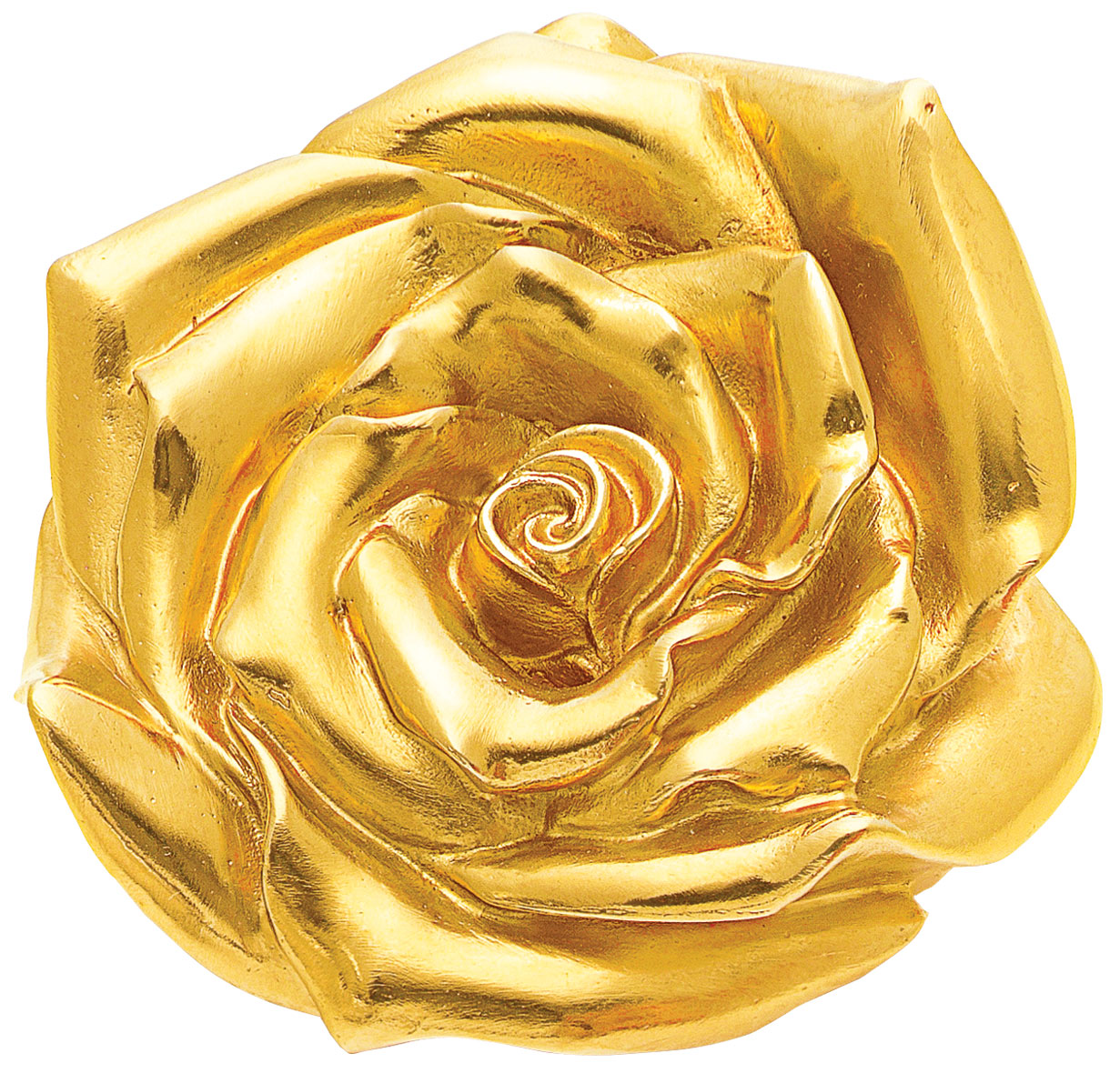 Ottmar Hörl: Skulptur 'Rose' (2012), Version gelbvergoldet