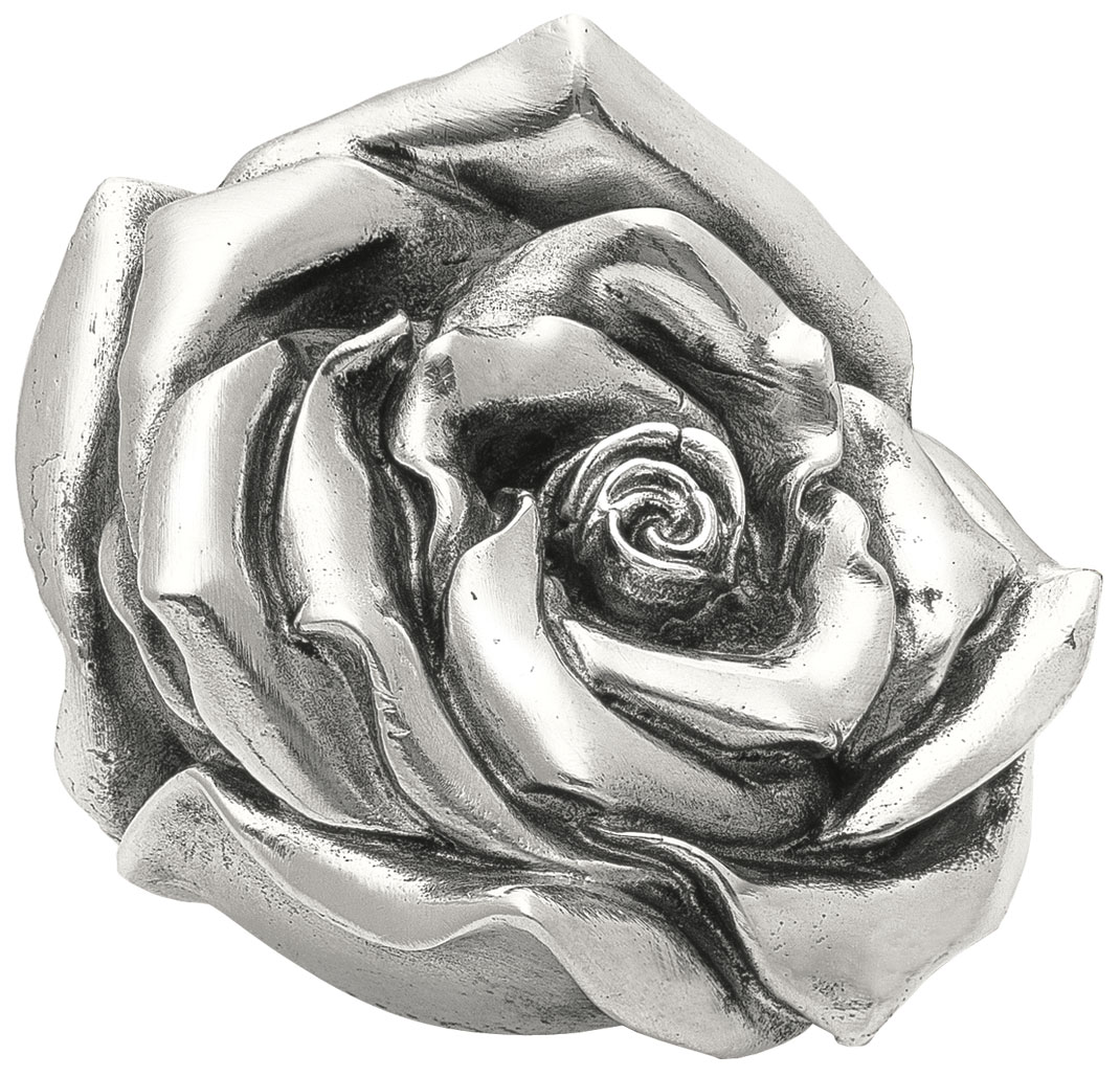 Ottmar Hörl: Skulptur 'Rose' (2012), Version versilbert