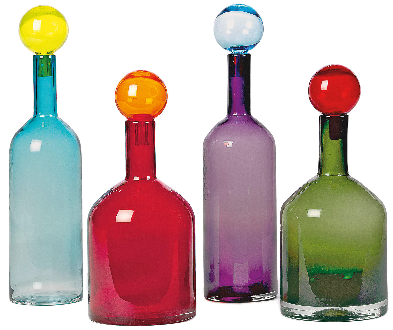 Pols Potten: 8-teiliges Flaschenset 'Bubbles & Bottles', bunte Version