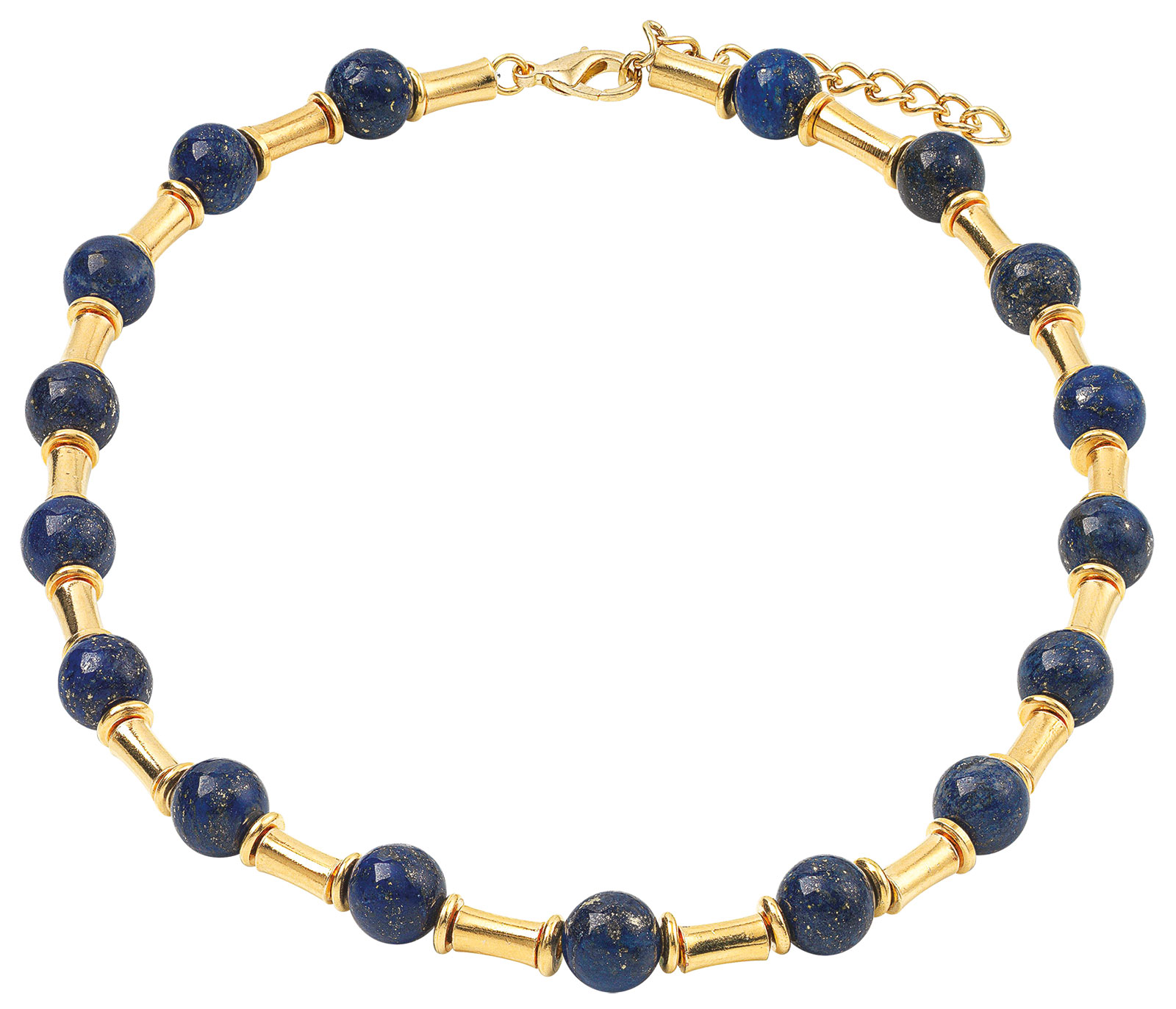 Petra Waszak: Collier 'Pharao blau' mit Lapislazuli, Schmuck