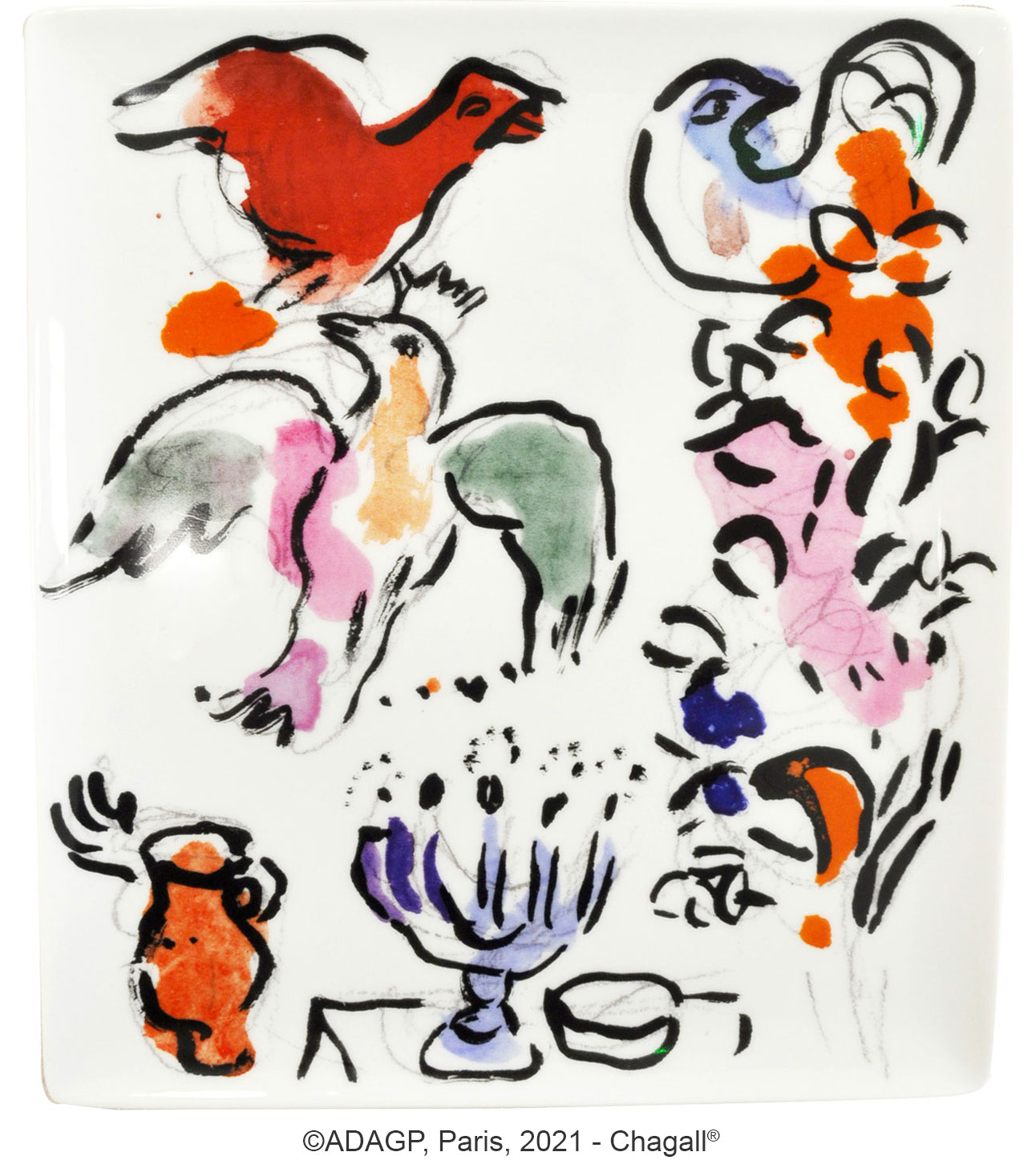 Marc Chagall: Kollektion Les Vitraux d'Hadassah von Bernardaud - Porzellanschale 'Asher'