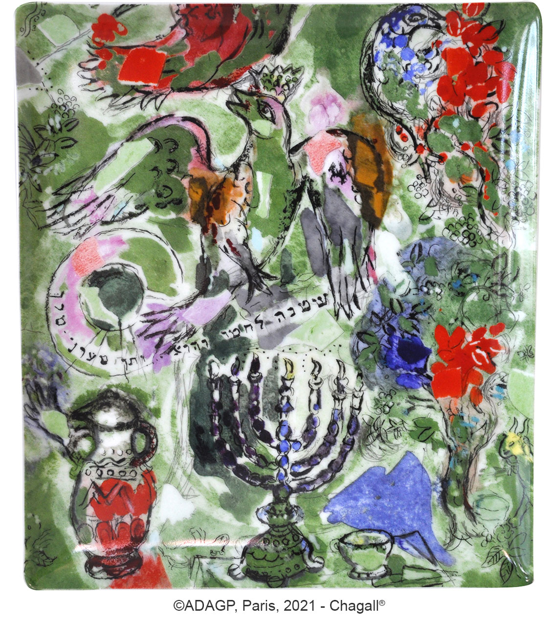 Marc Chagall: Kollektion Les Vitraux d'Hadassah von Bernardaud - Matzen Platte