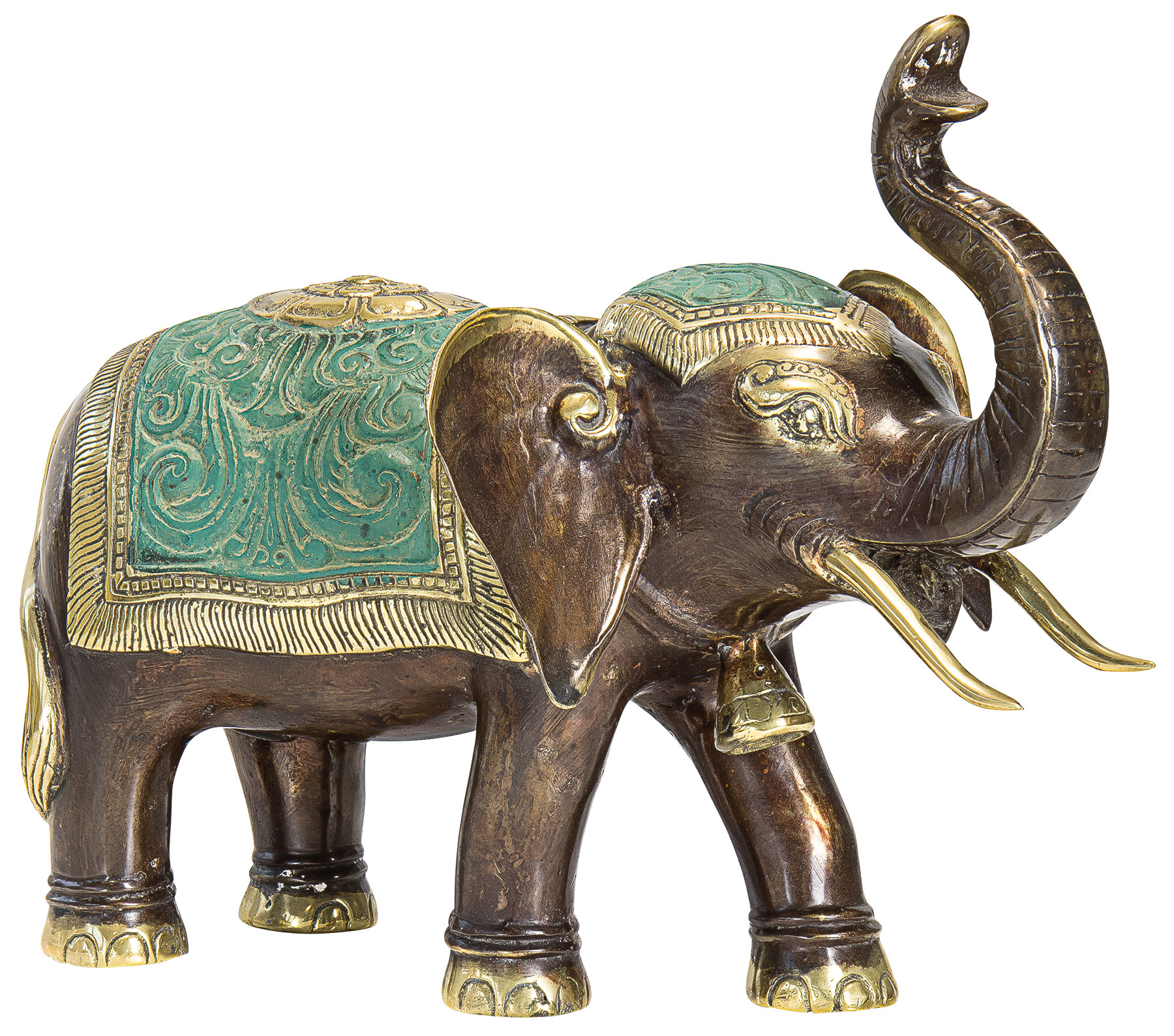 Skulptur 'Elefant', Bronze handbemalt