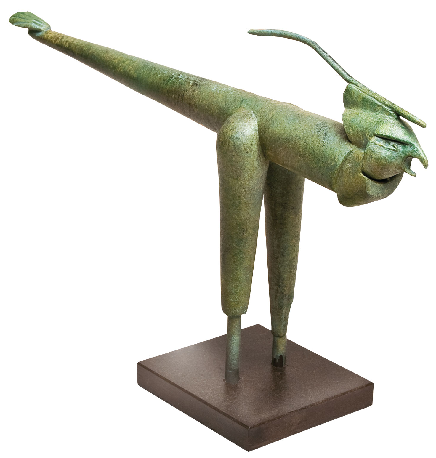 Paul Wunderlich: Skulptur 'Kleiner Raubvogel', Metallguss