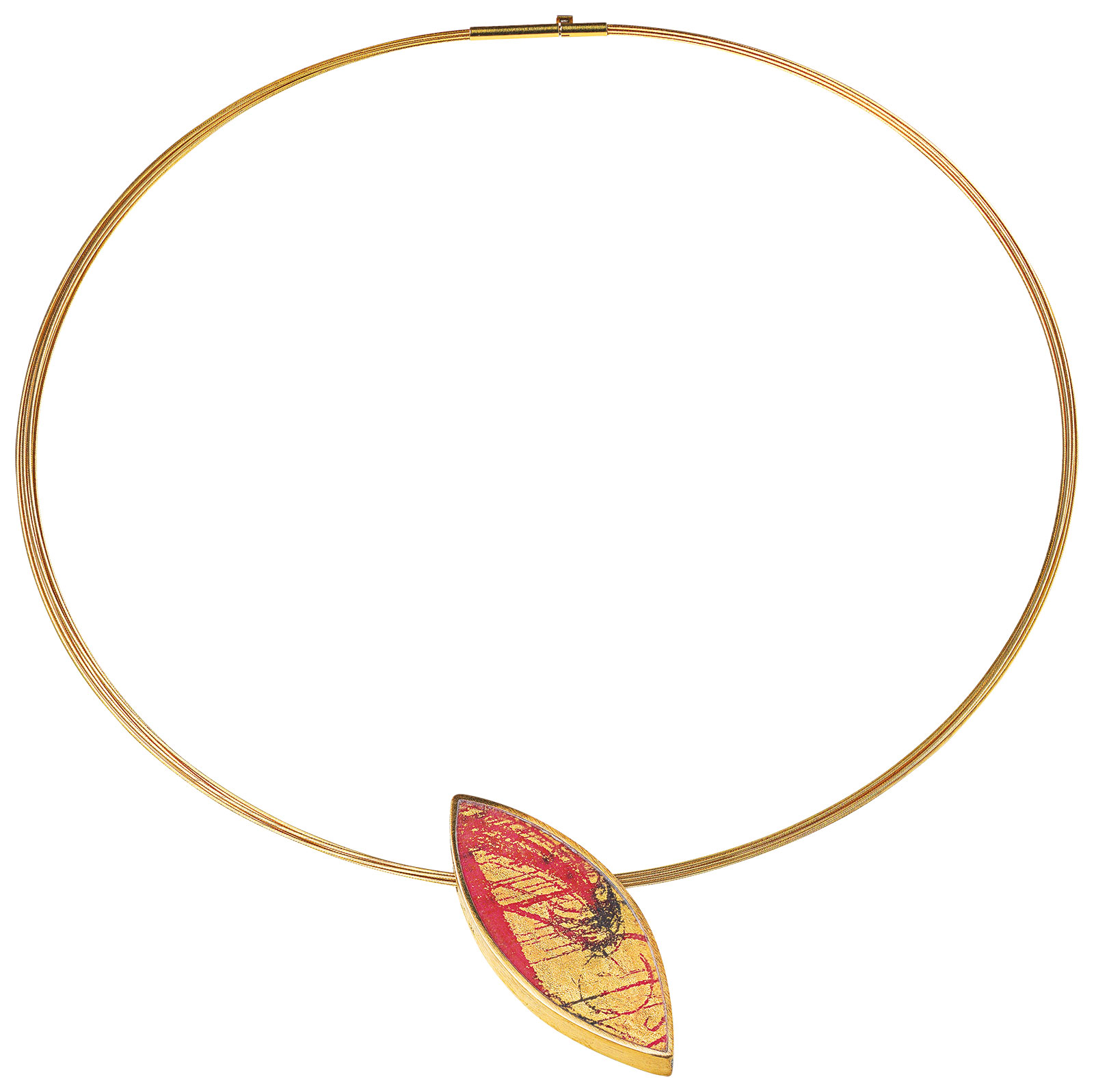 Kreuchauff-Design: Collier 'Ellipse', rote Version, Schmuck