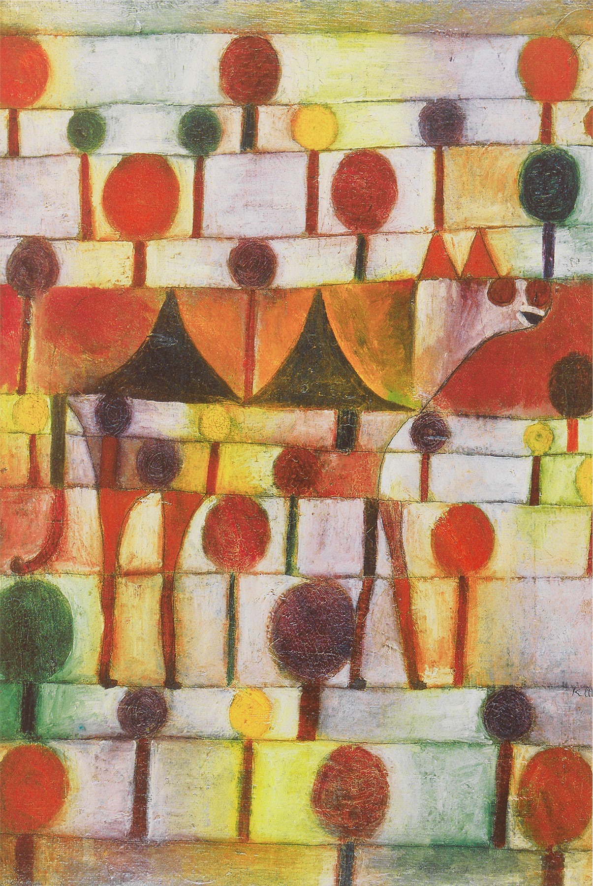 Paul Klee: Bild 'Kamel in rhythmischer Baumlandschaft' (1920)