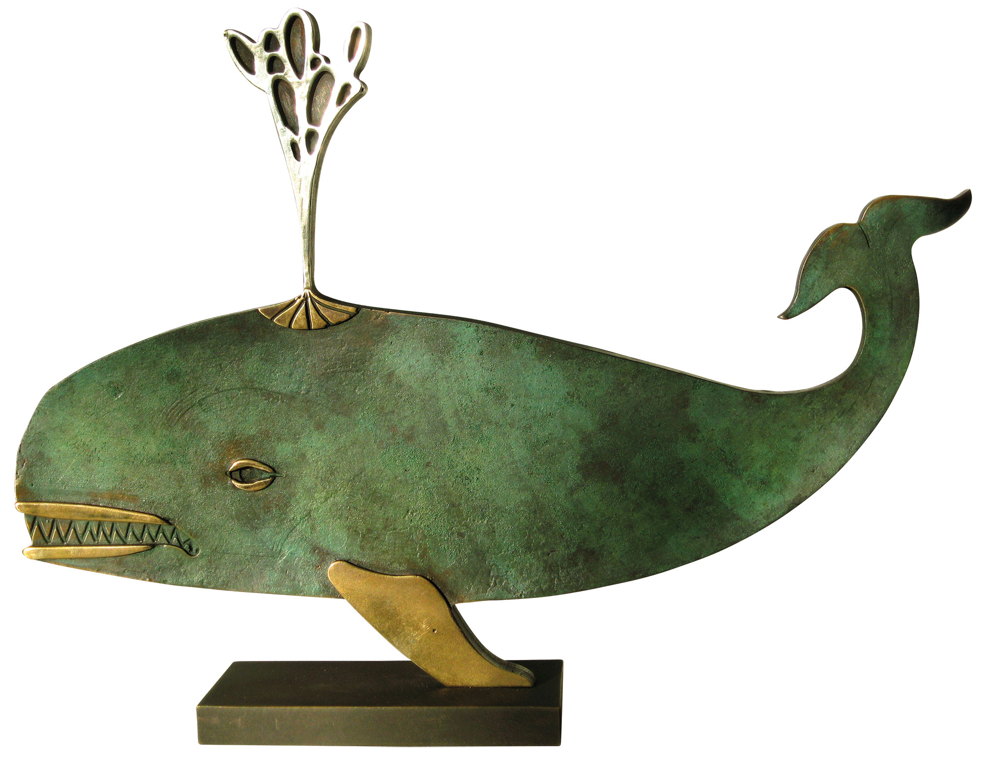 Paul Wunderlich: Skulptur 'Walfisch', Bronze