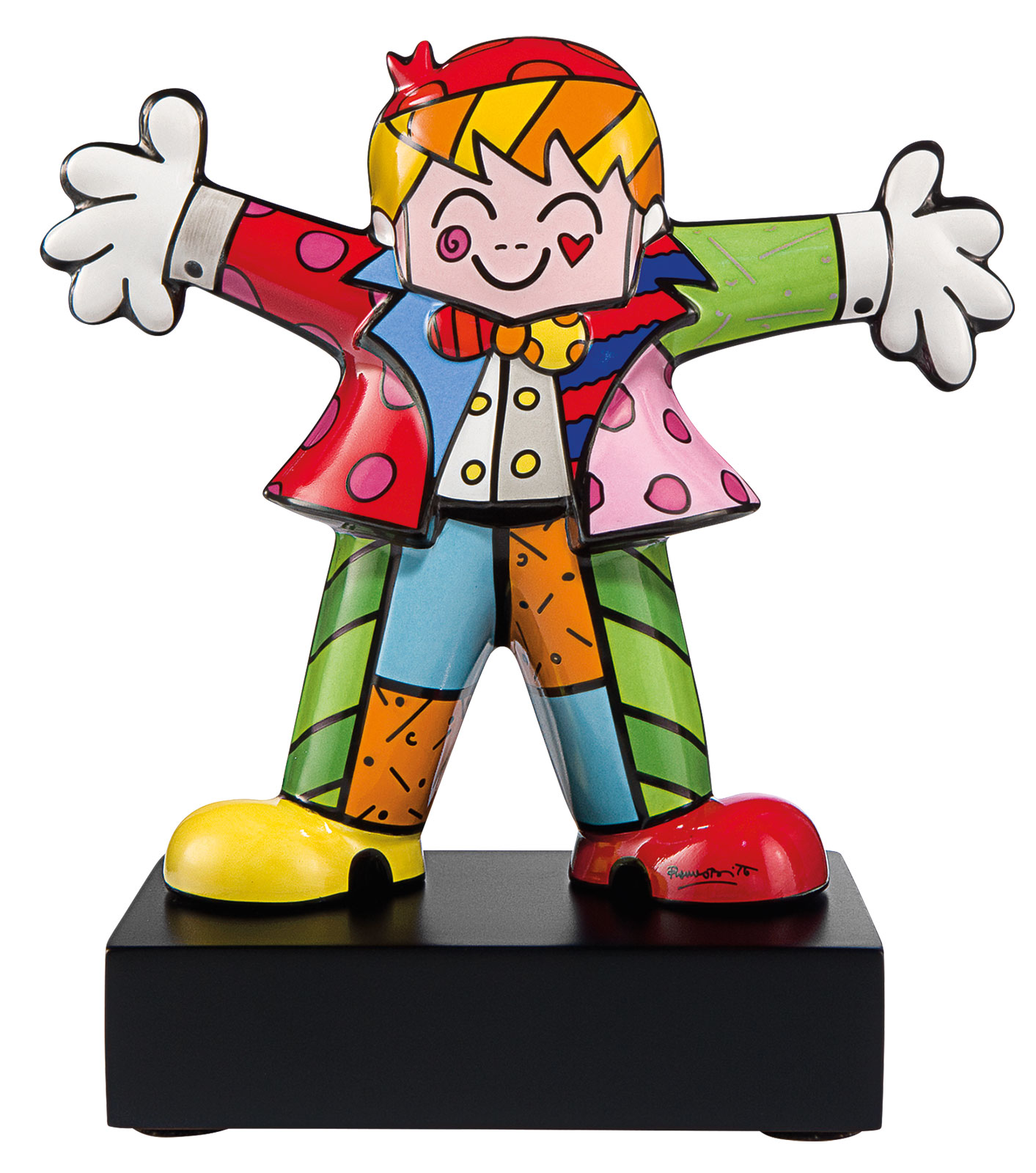 Romero Britto: Porzellanskulptur 'Hug Too', kleine Version