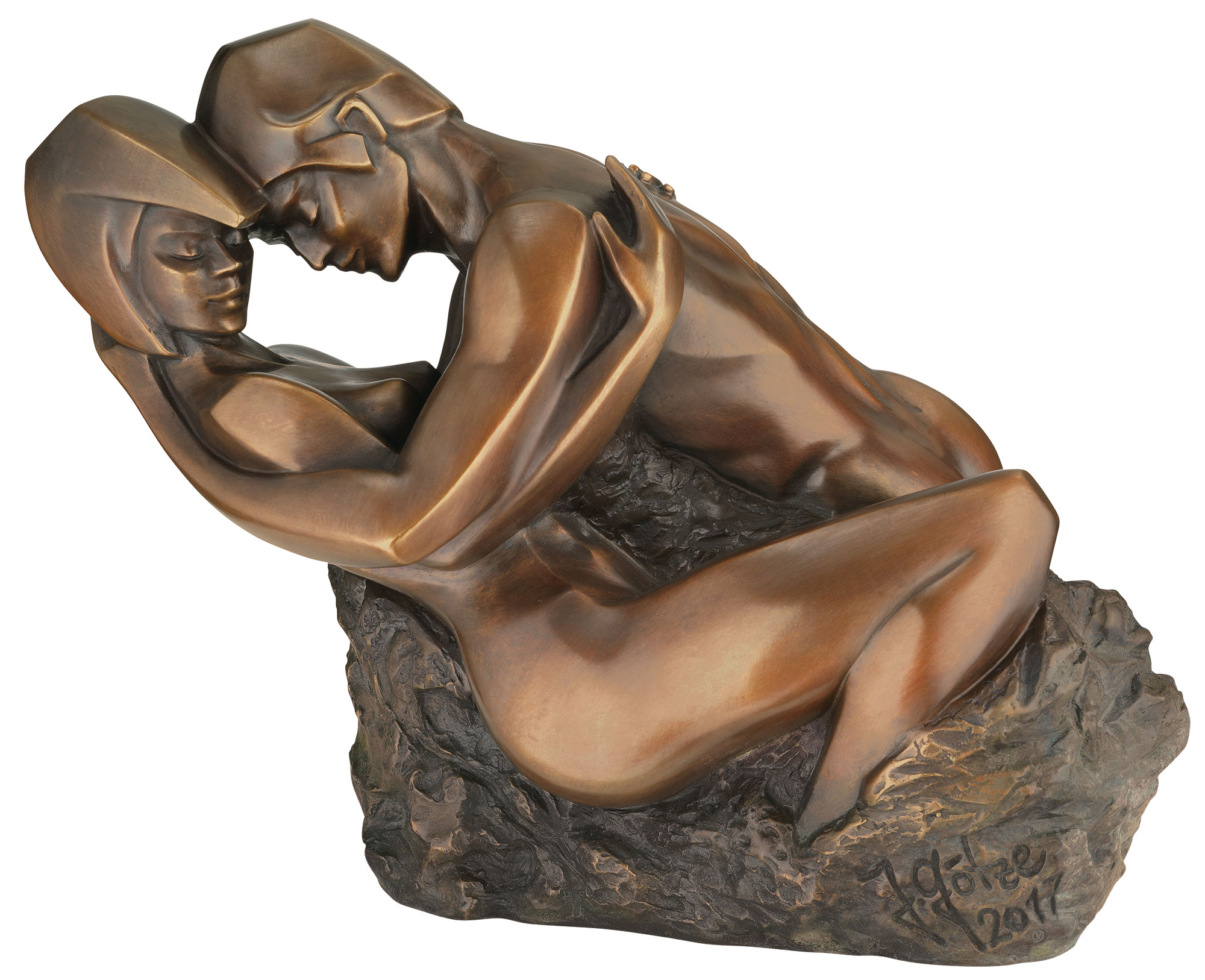 Jürgen Götze: Skulptur 'Hingabe', Version in Bronze