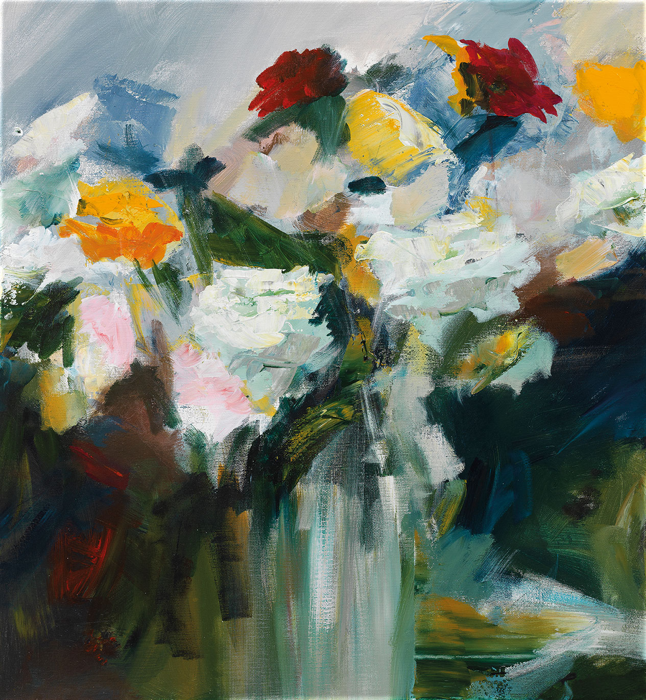 Robert Hettich: Bild 'Blumen' (2015), auf Keilrahmen