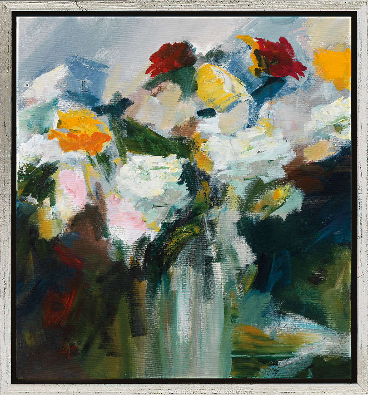 Robert Hettich: Bild 'Blumen' (2015), gerahmt