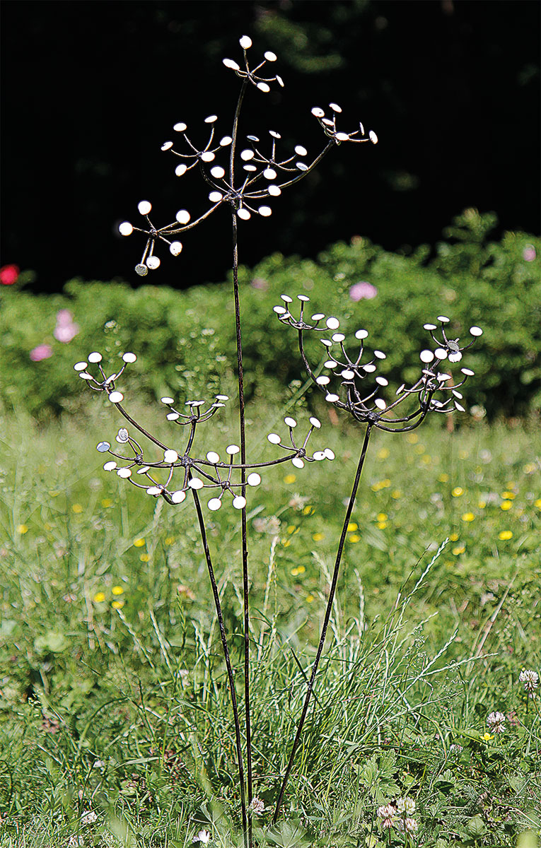 Gartenstecker-Blumenset 'Weiße Blüten', 3-teilig