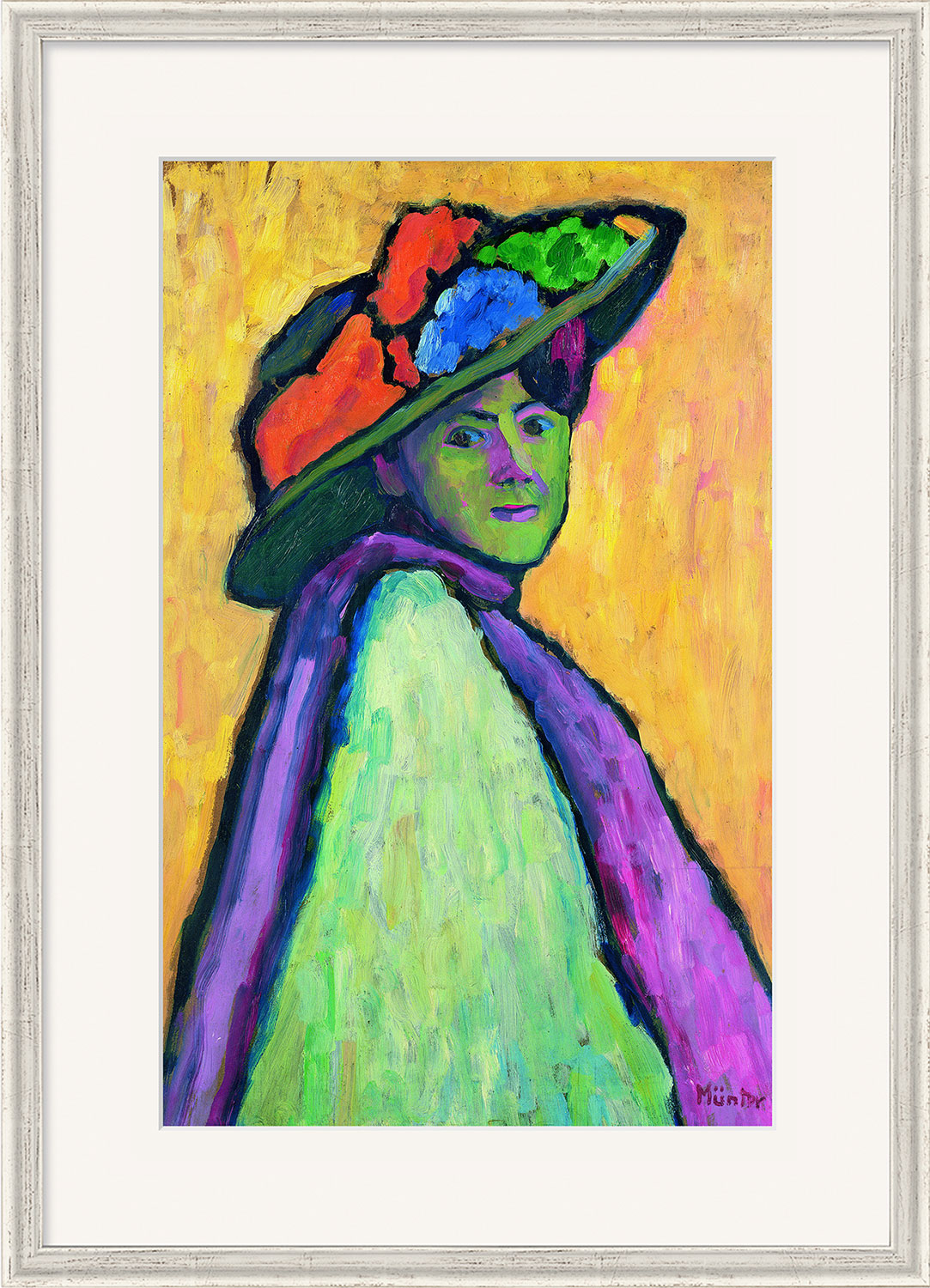 Gabriele Münter: Bild 'Bildnis Marianne von Werefkin' (1909), gerahmt