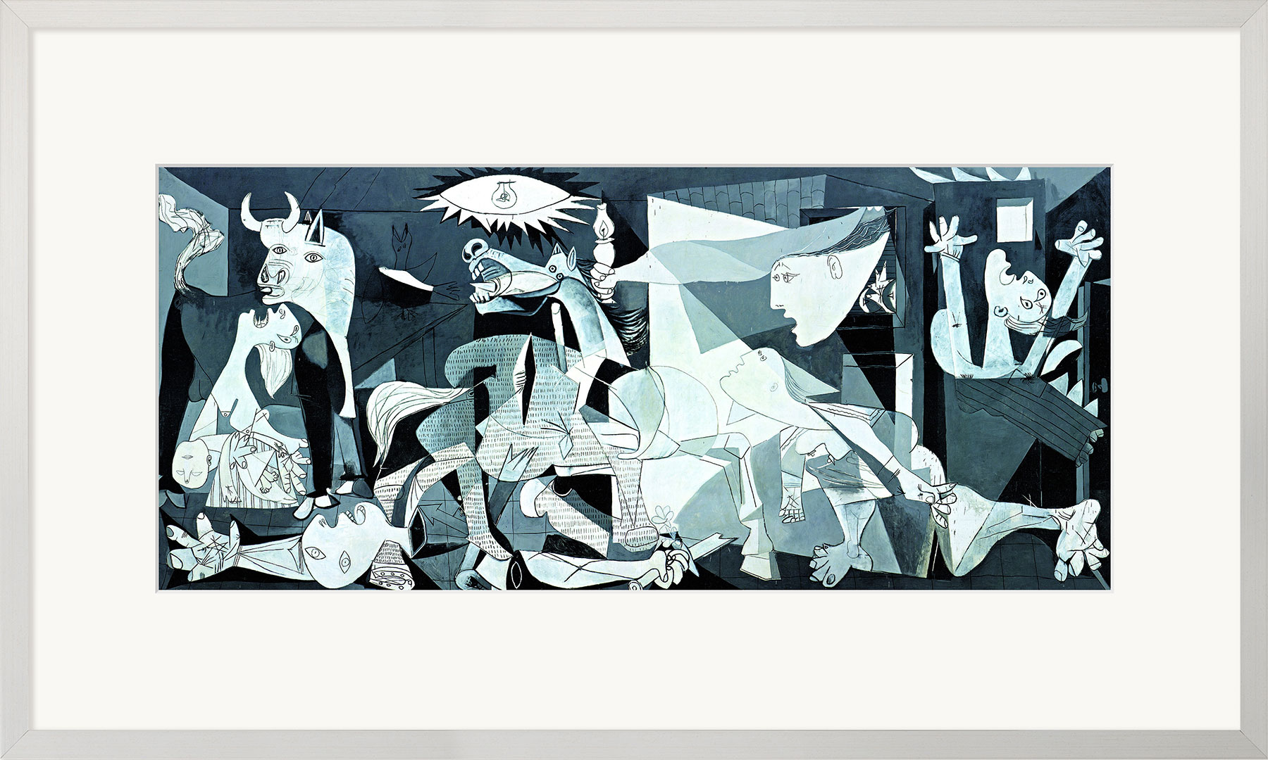 Pablo Picasso: Bild 'Guernica' (1937), gerahmt