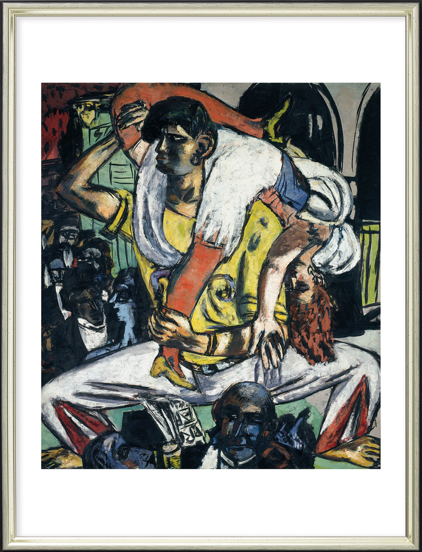 Max Beckmann: Bild 'Apachentanz' (1938), gerahmt