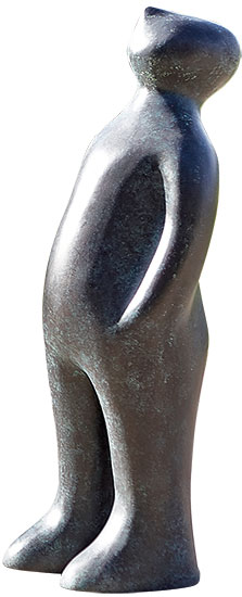 Guido Deleu: Skulptur 'The Visitor', Version in Bronze