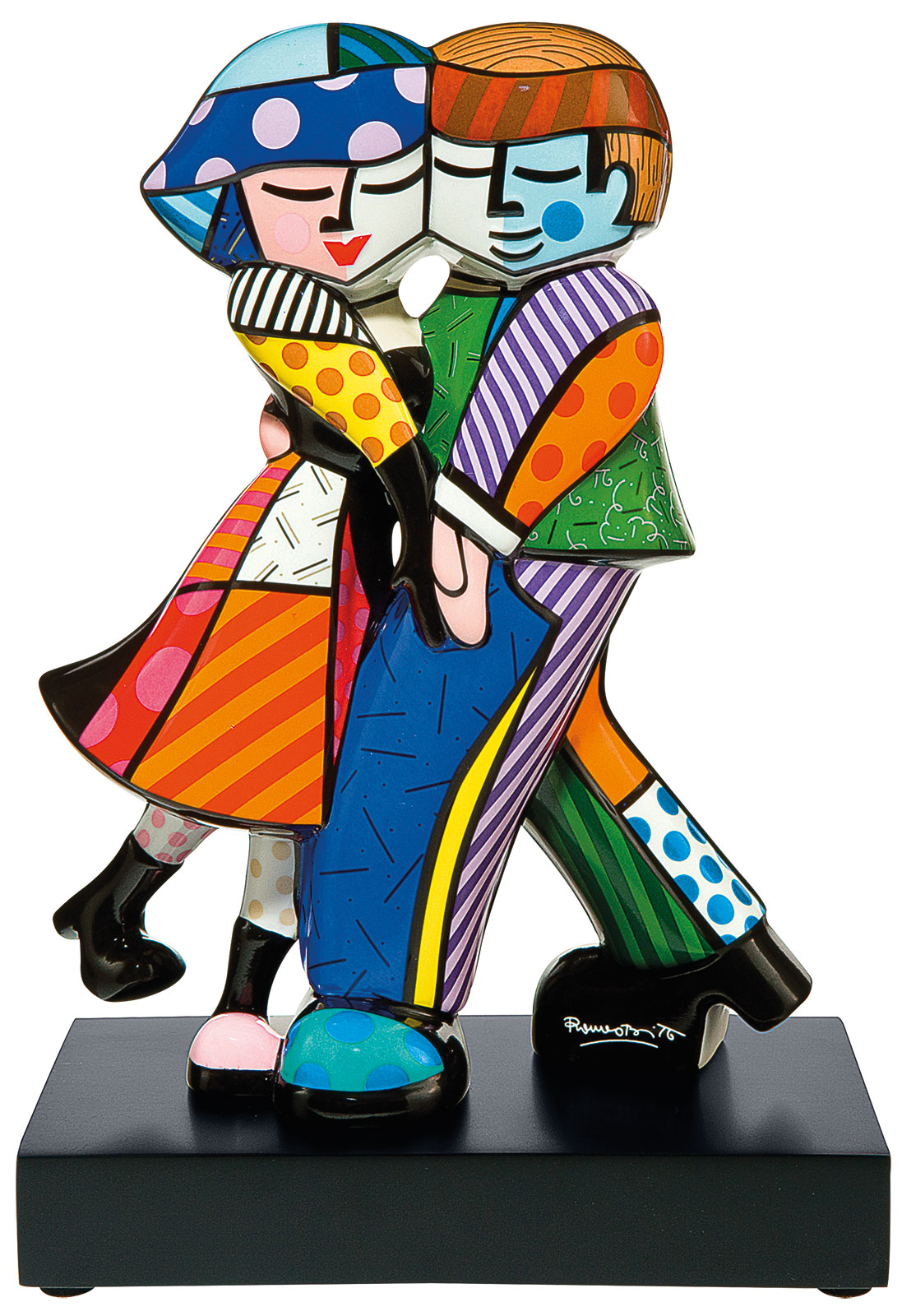 Romero Britto: Porzellanskulptur 'Cheek to Cheek' (kleine Version)