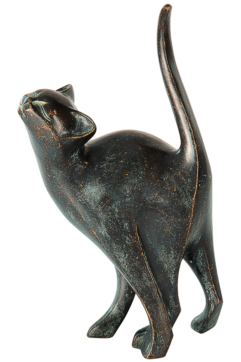 Gartenskulptur 'Katze', Bronze