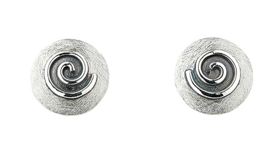 Ohrstecker 'Silver Spin'