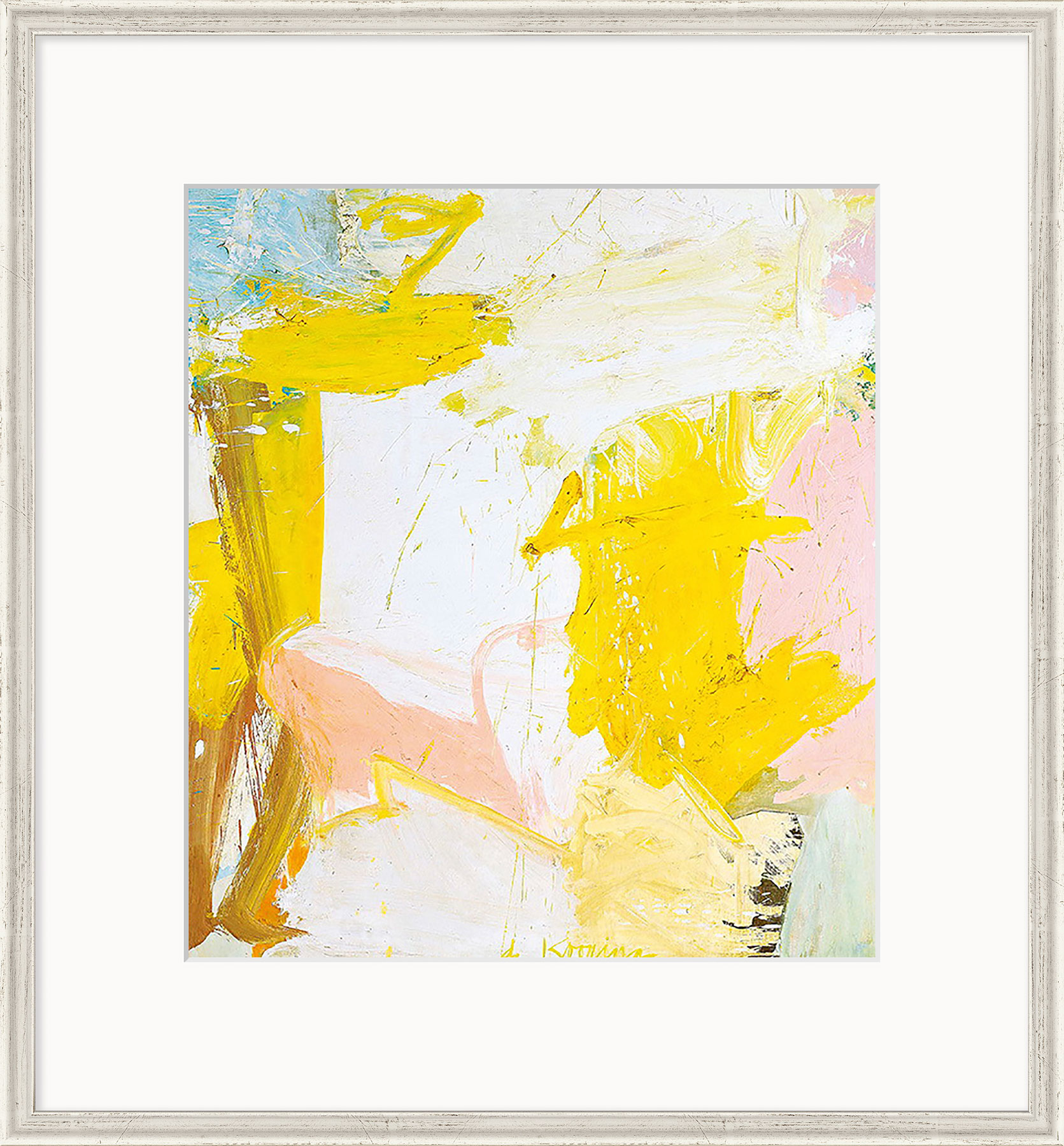 Willem de Kooning: Bild 'Rosy-Fingered Dawn at Louse Point' (1963), gerahmt