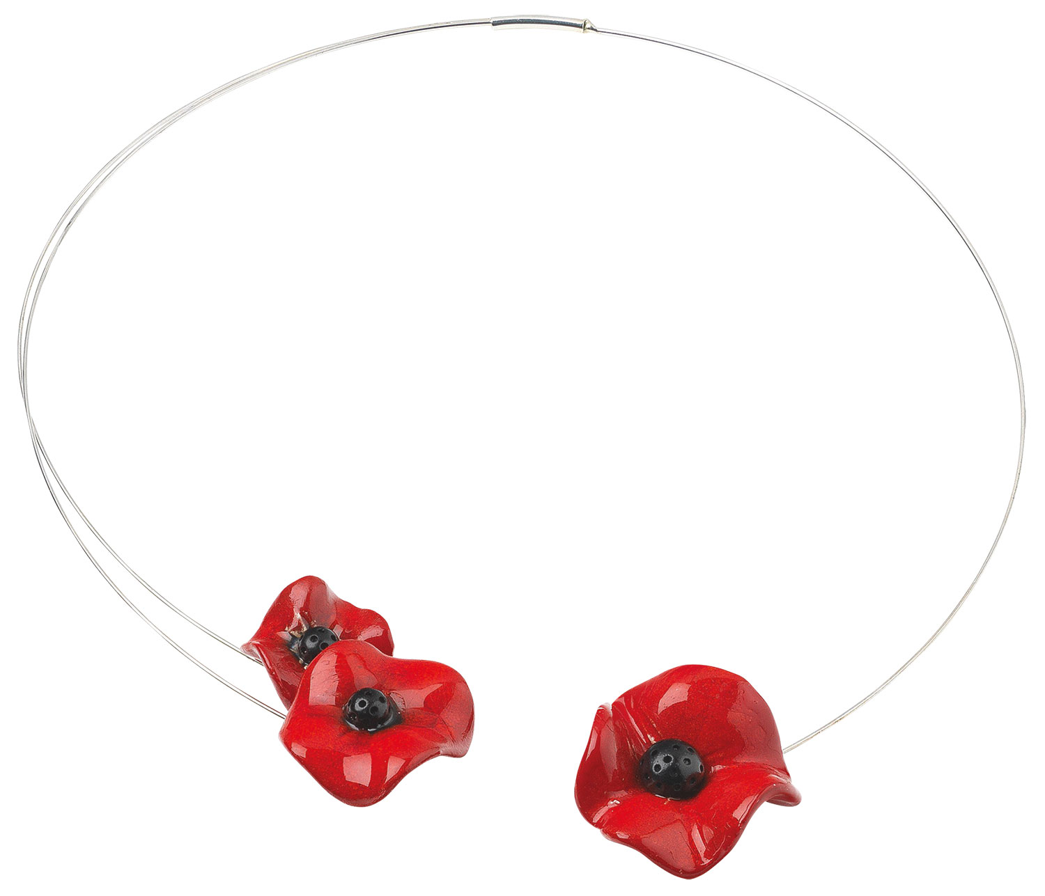 Collier 'Mohnblüten', Schmuck