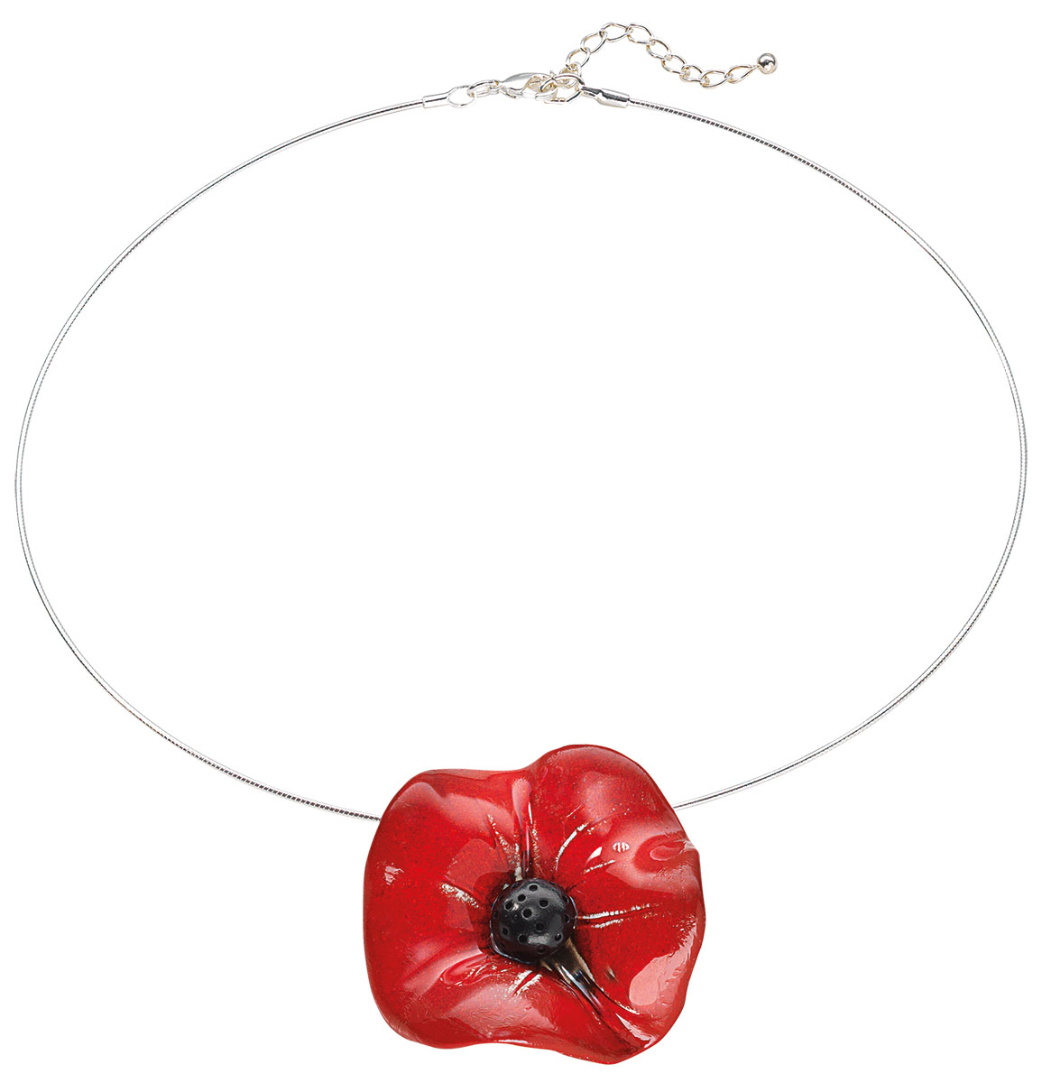 Collier 'Klatschmohn', Schmuck