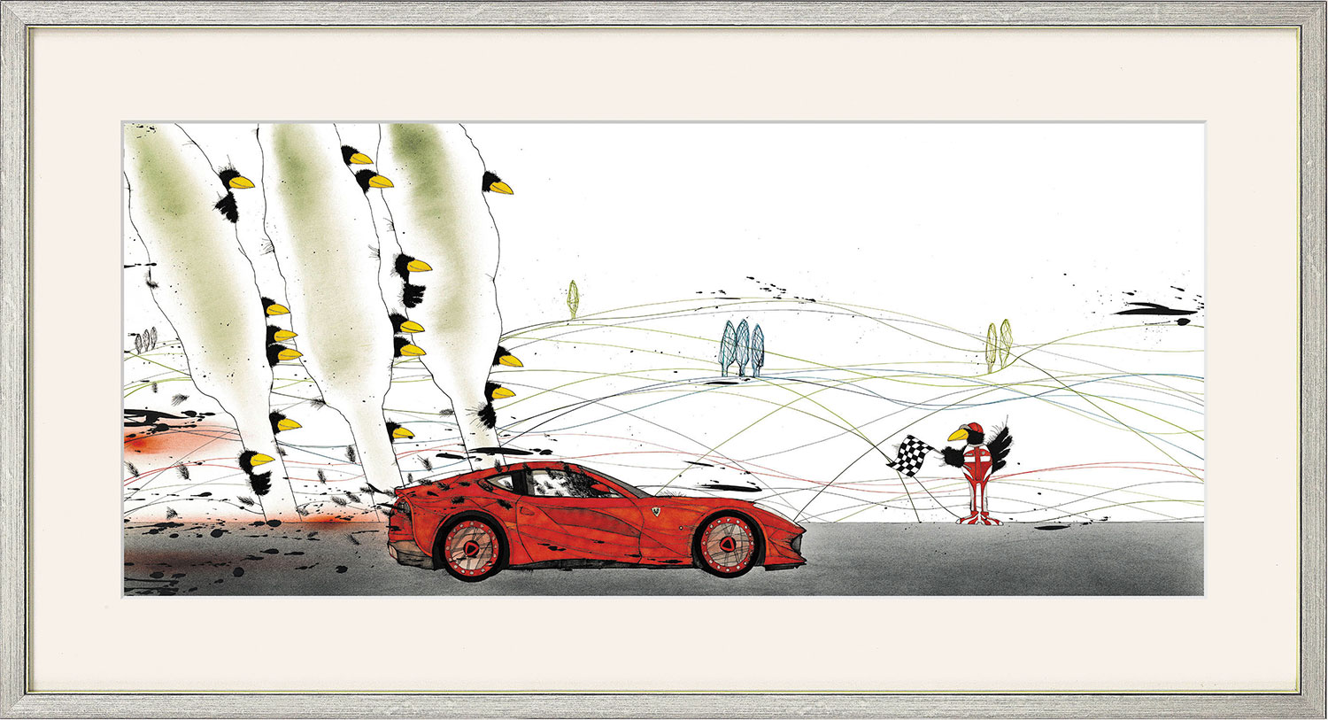 Michael Ferner: Bild 'Ferrari Supercrow' (2018), gerahmt