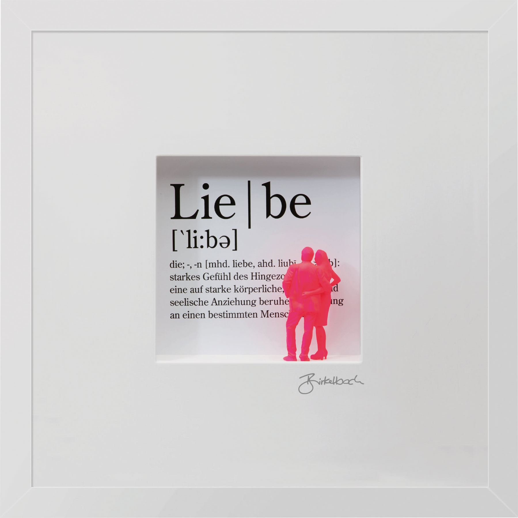 Ralf Birkelbach: 3D-Bild 'Definition der Liebe', gerahmt