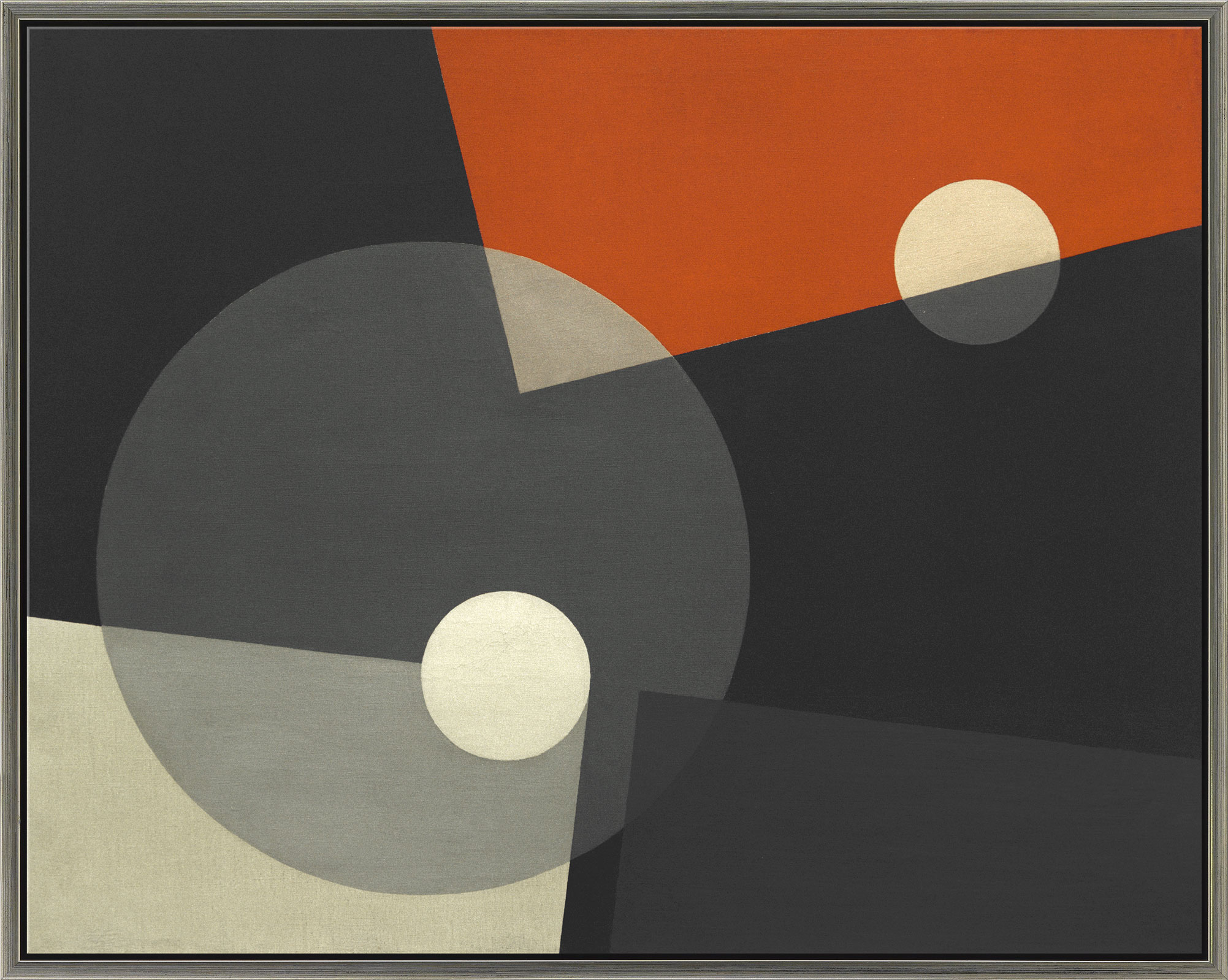 László Moholy-Nagy: Bild 'Am 7' (1926), gerahmt