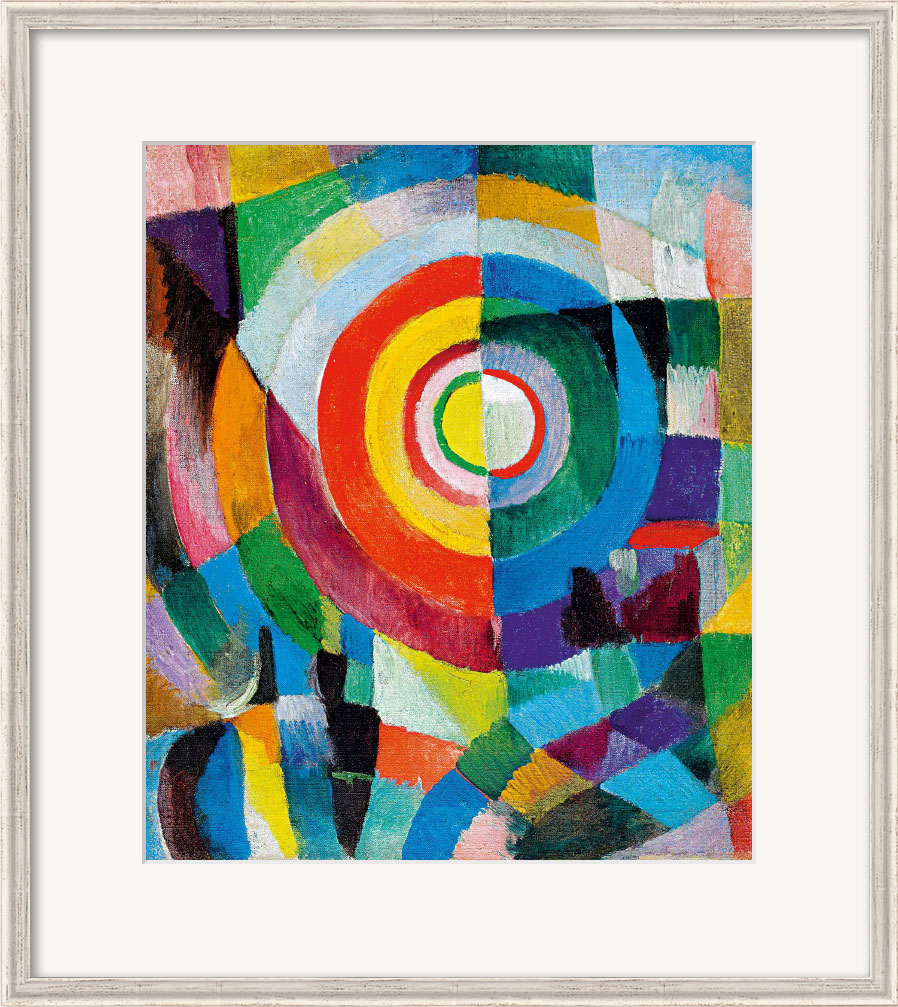 Sonia Delaunay: Bild 'Primes Èlectriques, Boulevard Saint Michel' (No. 41) (1913-1914), gerahmt