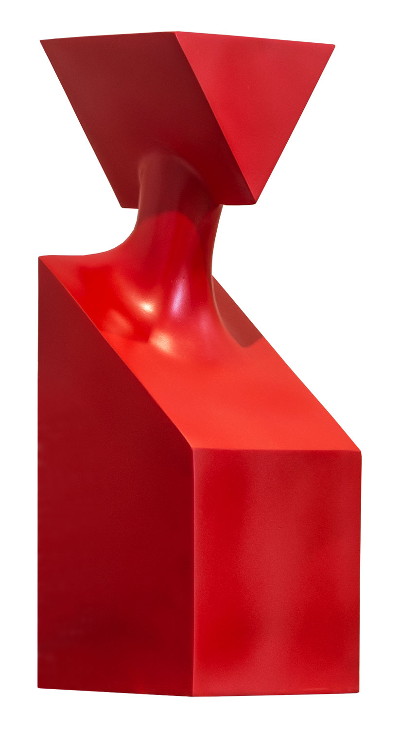 Renaat Ramon: Skulptur 'The Muses Thalia', Version in Kunstguss rot