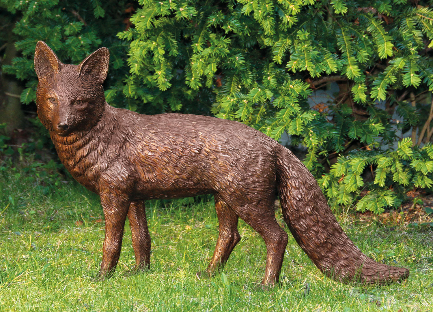Gartenskulptur 'Fuchs', Bronze