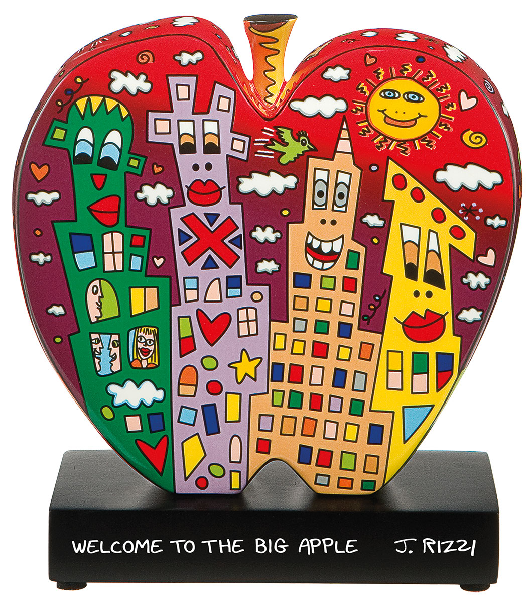 James Rizzi: Porzellanobjekt 'Welcome to the big apple', Skulptur