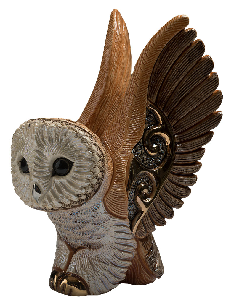 Keramikfigur 'Eule im Flug'