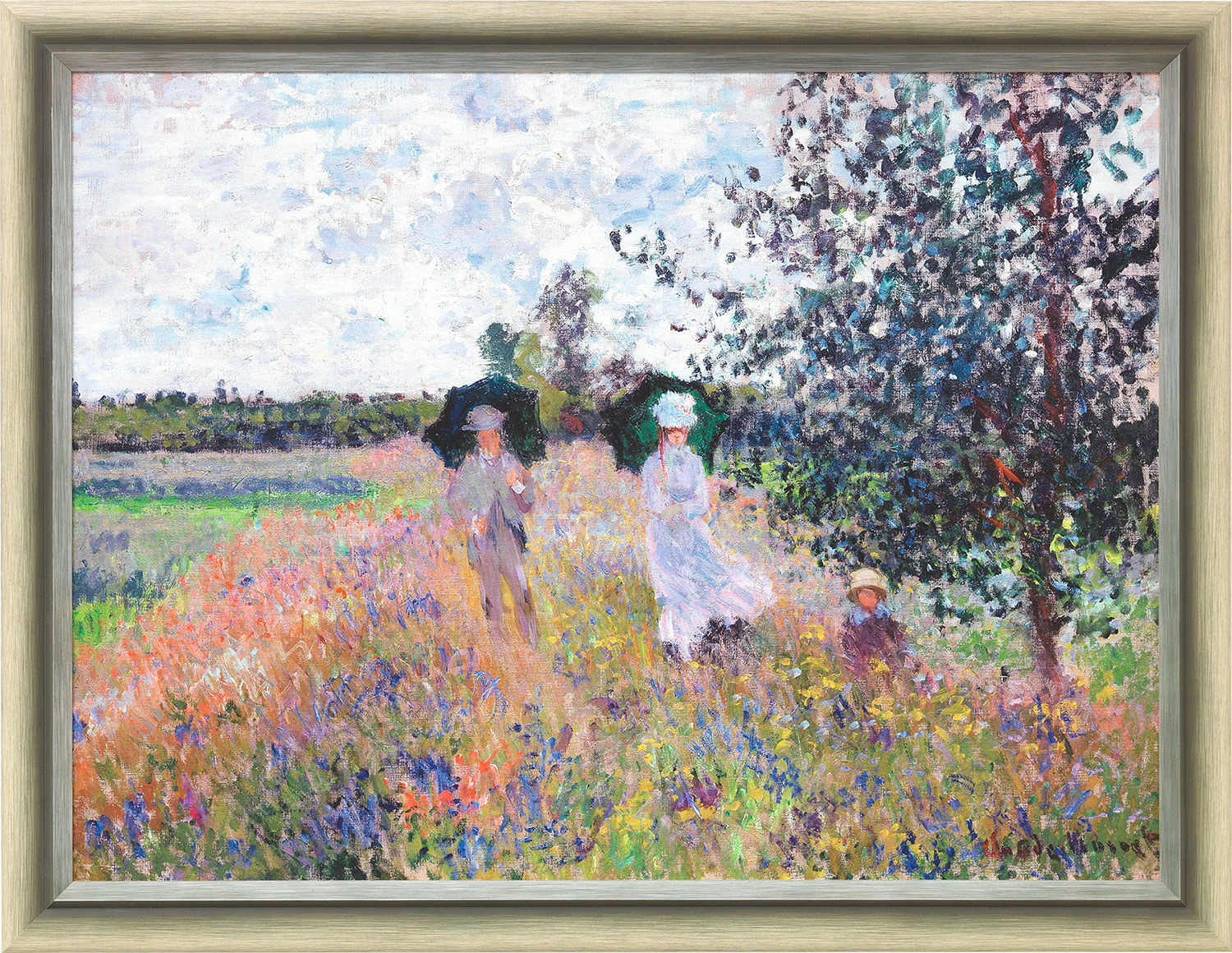 Claude Monet: Bild 'Spaziergang bei Argenteuil' (1873), gerahmt