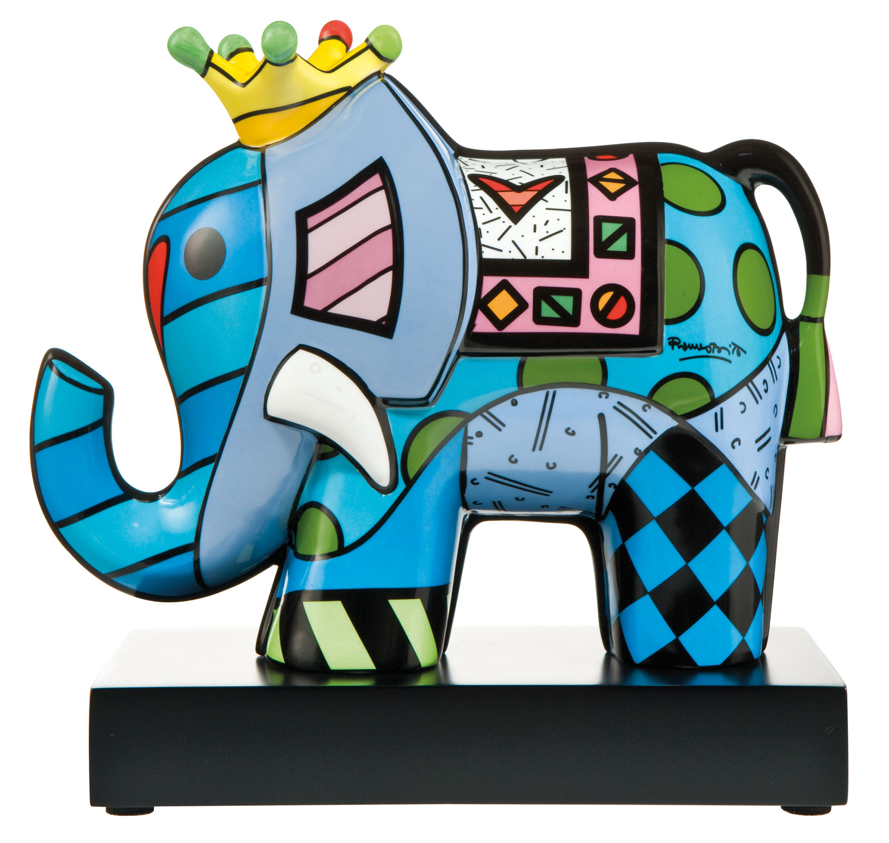 Romero Britto: Porzellanskulptur 'Great India III'