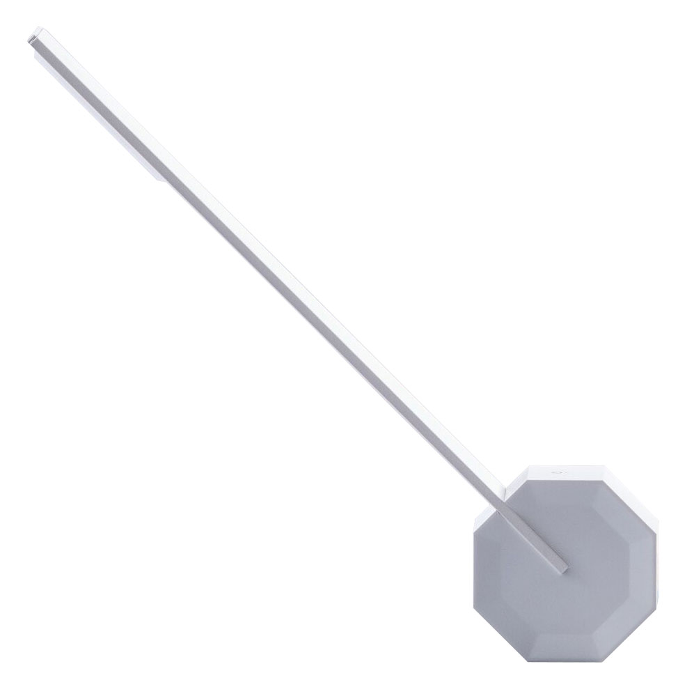 Gingko: Kabellose LED-Schreibtischlampe 'Octagon One', weiße Version