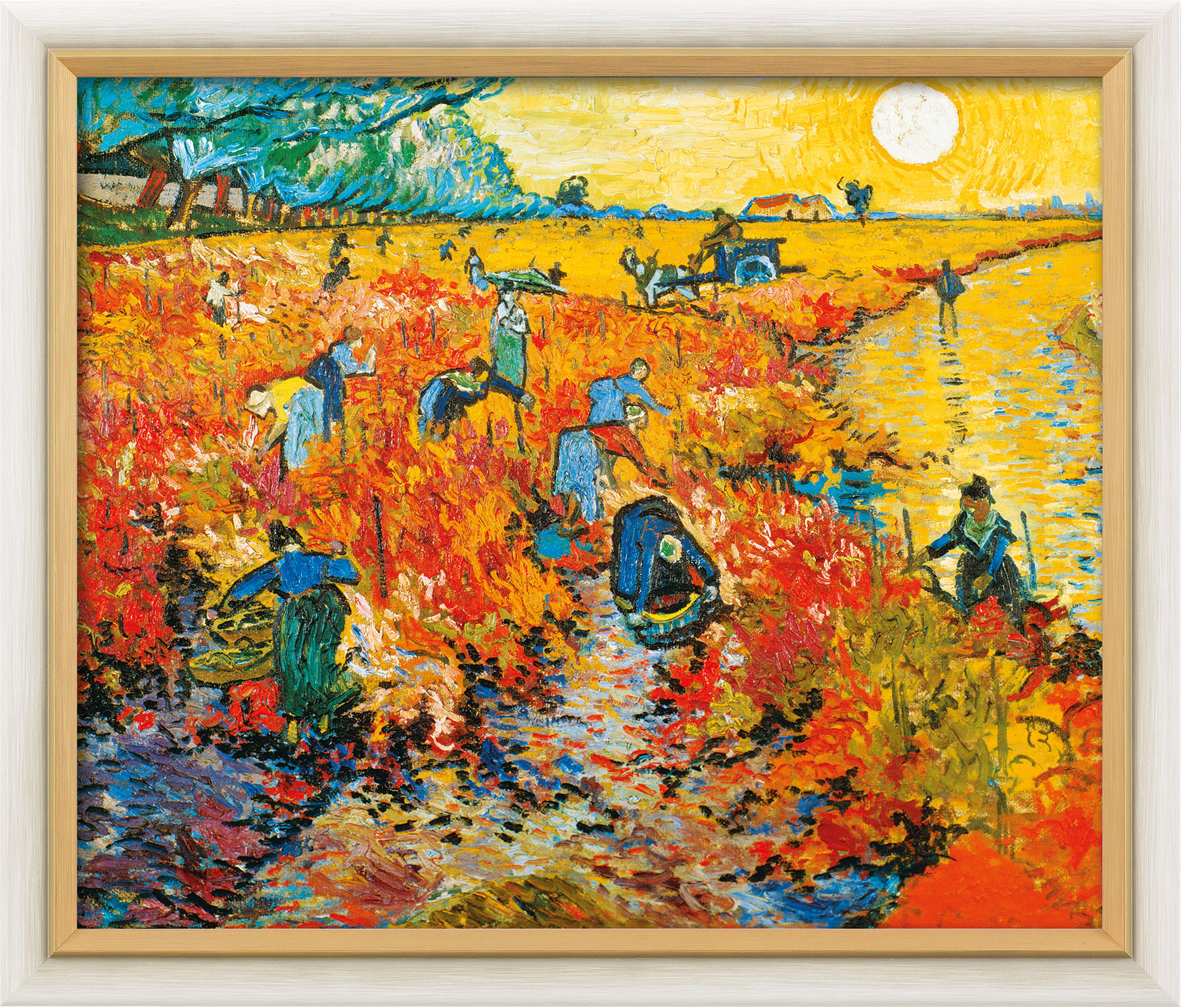 Vincent van Gogh: Bild 'Der rote Weingarten in Arles' (1888), gerahmt