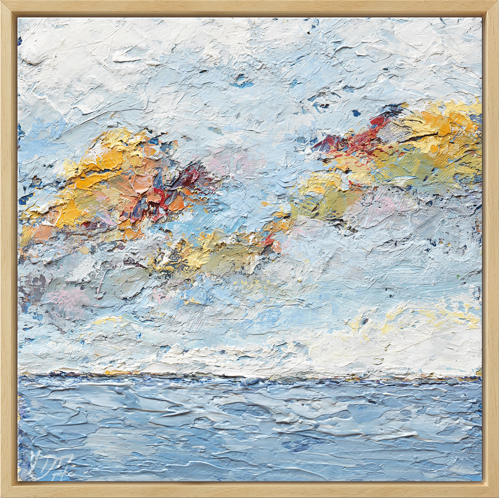 Nikolaus von der Assen: Bild 'Wolkenspiel II' (2017), Version naturfarben gerahmt