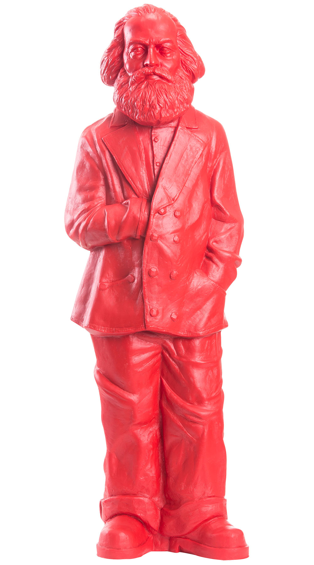 Ottmar Hörl: Skulptur 'Karl Marx', Version in Signalrot