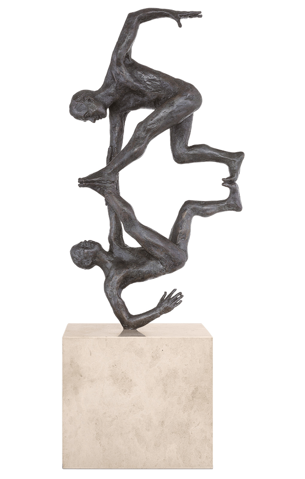 Adelbert Heil: Skulptur 'Engelgriff' (2013), Bronze