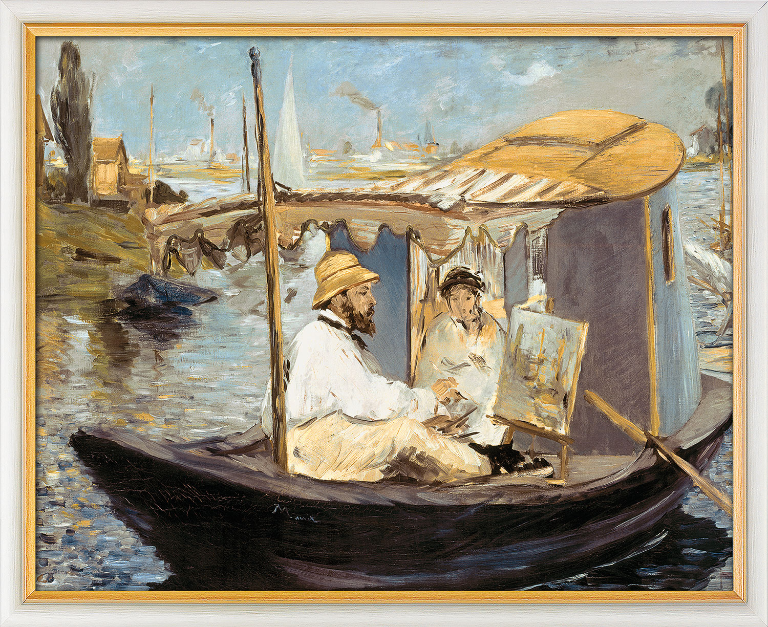 Edouard Manet: Bild 'Die Barke' (1874), gerahmt