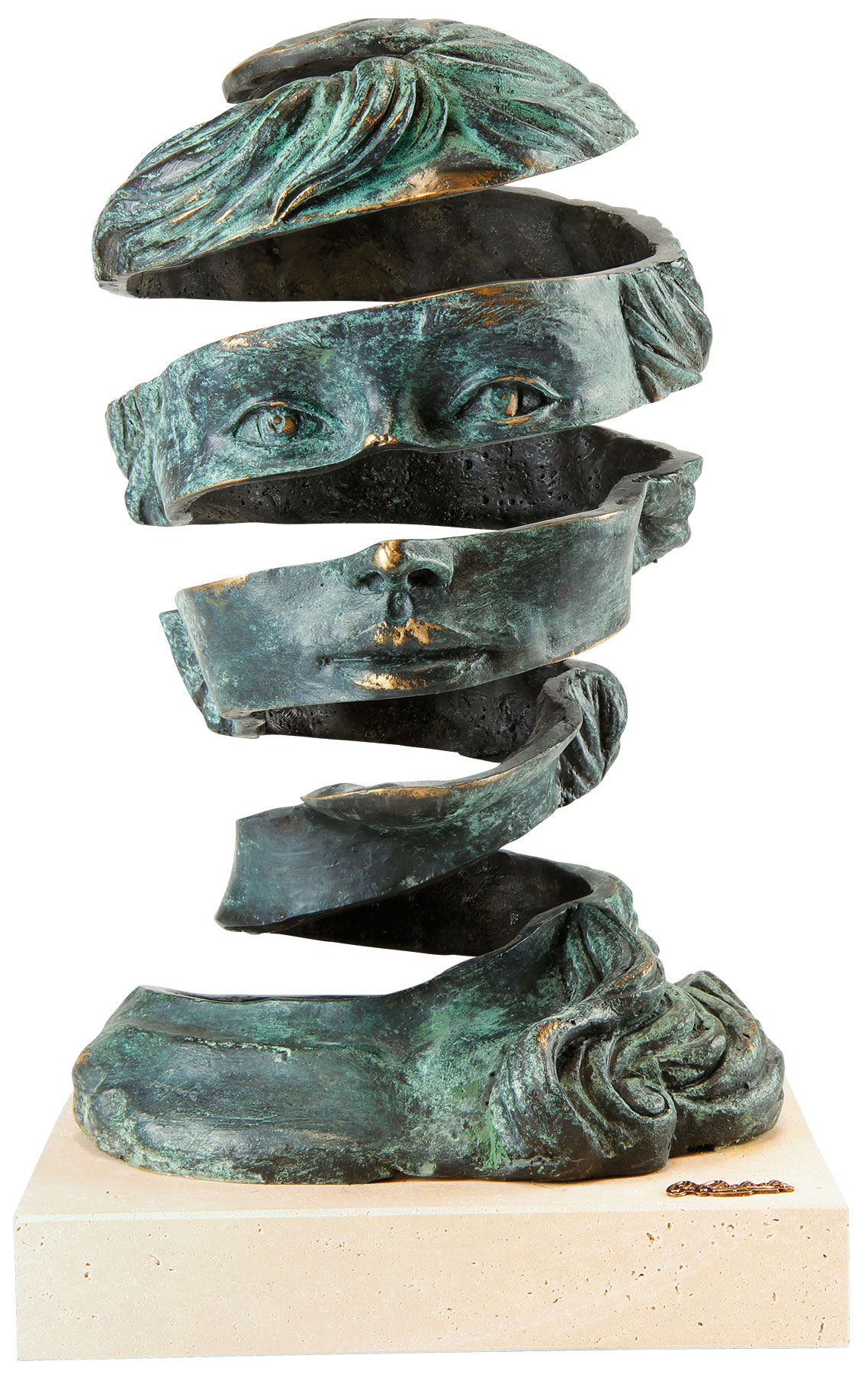 Angeles Anglada: Büste 'Imagination', Bronze, Skulptur