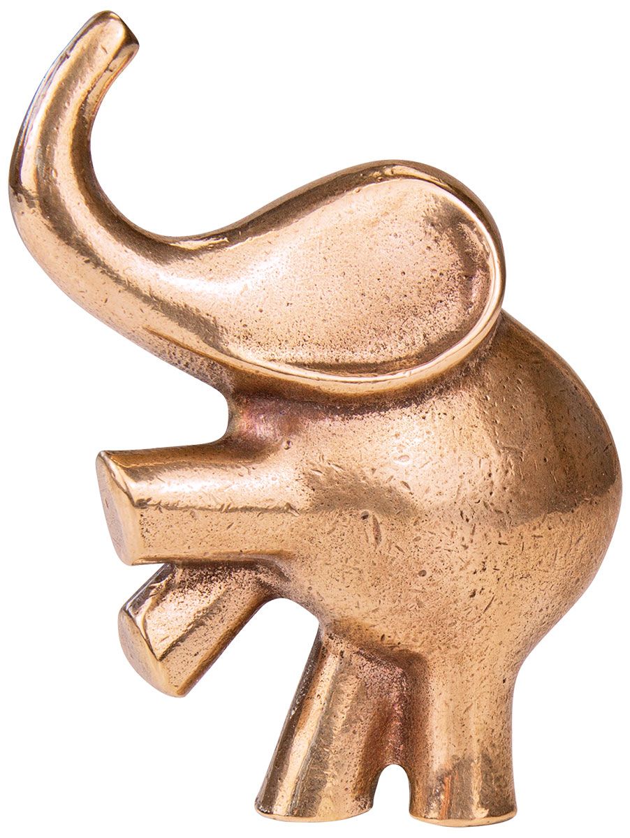 Raimund Schmelter: Skulptur 'Elefant auf Hinterbeinen', Bronze