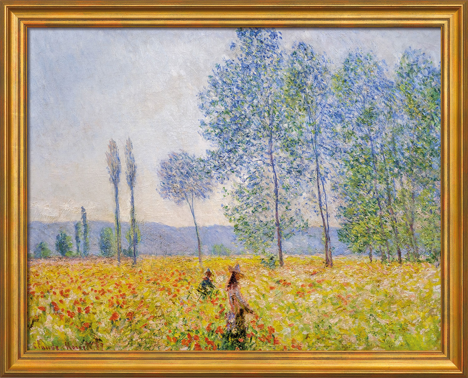 Claude Monet: Bild 'Unter den Pappeln' (1887), gerahmt