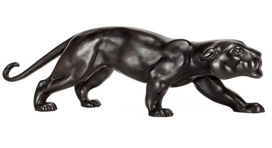 Gartenskulptur 'Panther' (große Version), Bronze