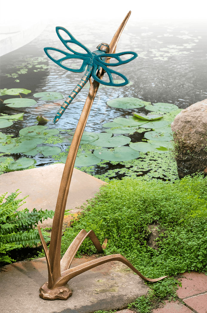 Gartenskulptur 'Libelle', Bronze