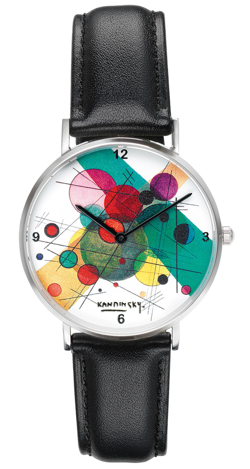 Künstler-Armbanduhr 'Kandinsky - Kreise in einem Kreis'