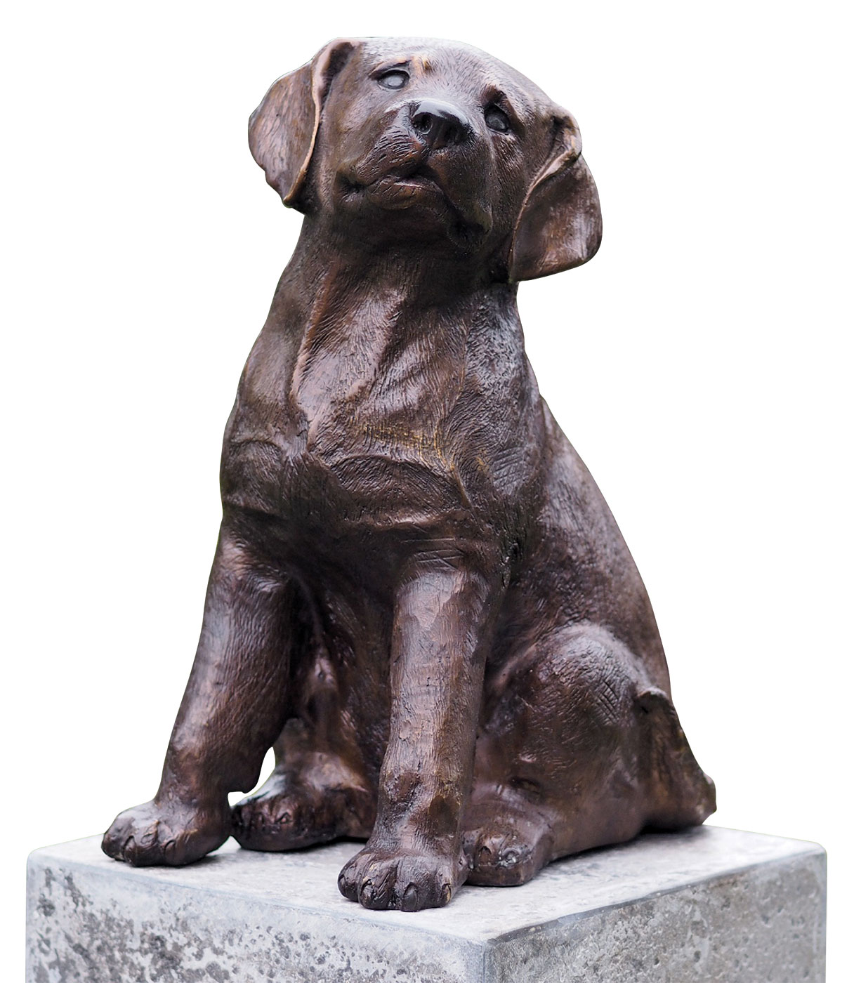 Gartenskulptur 'Hund' (ohne Sockel), Bronze