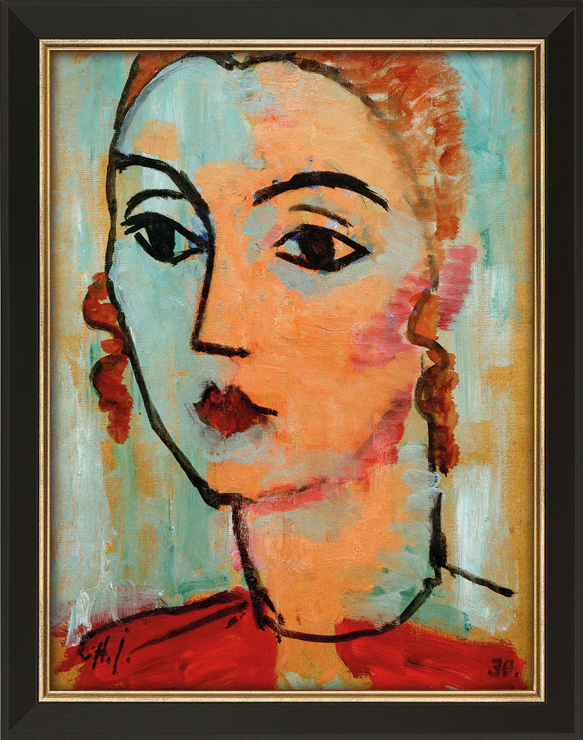 Alexej von Jawlensky: Bild 'Bildnis Lisa Kümmel' (1930), gerahmt